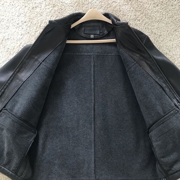 Vintage J Crew Leather Jacket Excellent Condition Large - Picture 3 of 16
